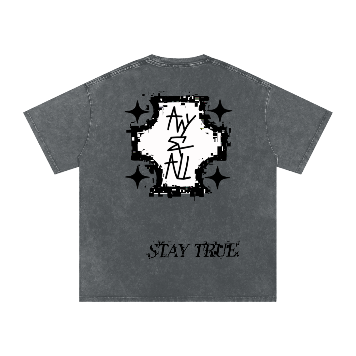 Snow Washed Oversized Cotton T-Shirt