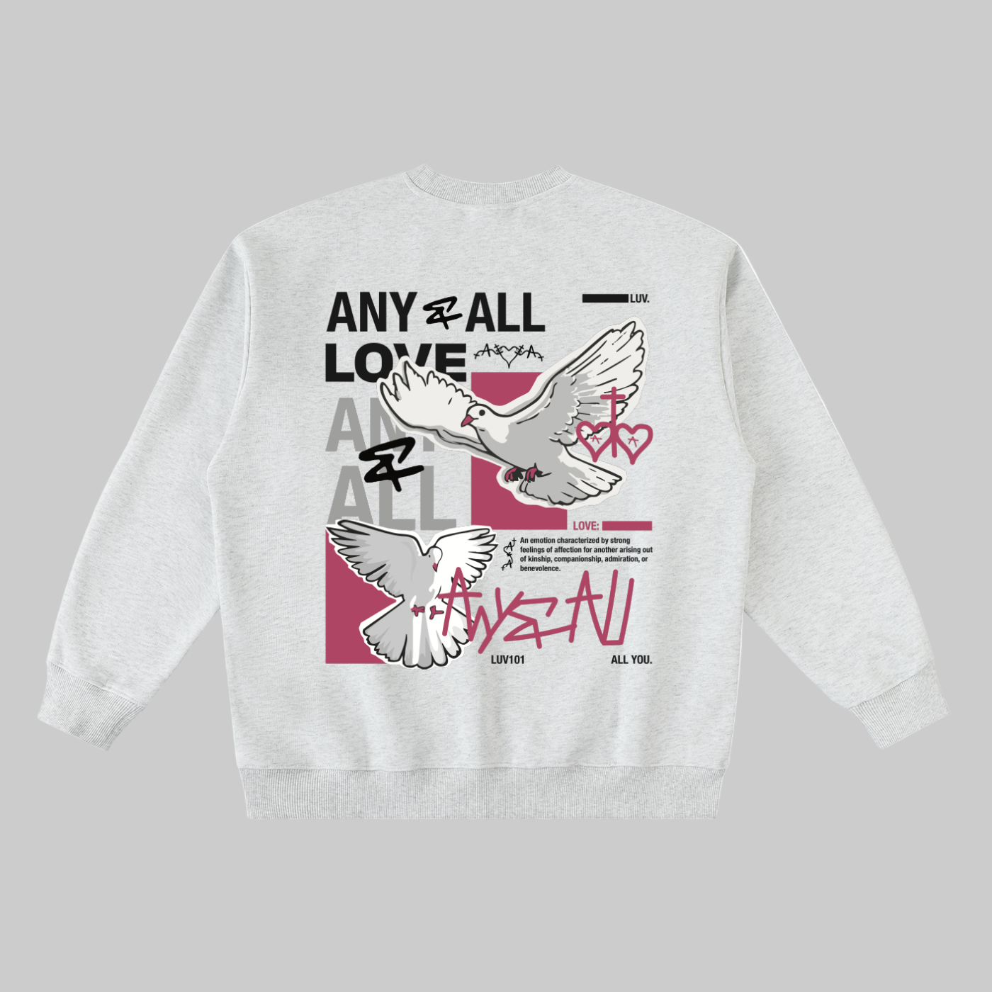 Oversized Crewneck Taped Sweatshirt