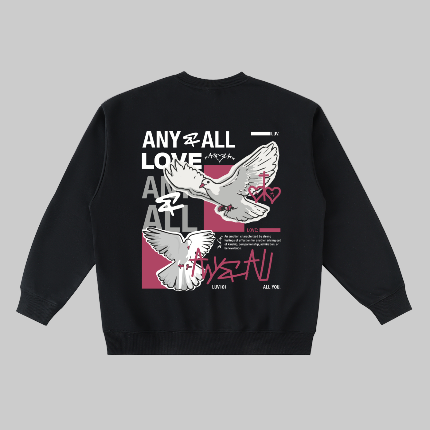 Oversized Crewneck Taped Sweatshirt