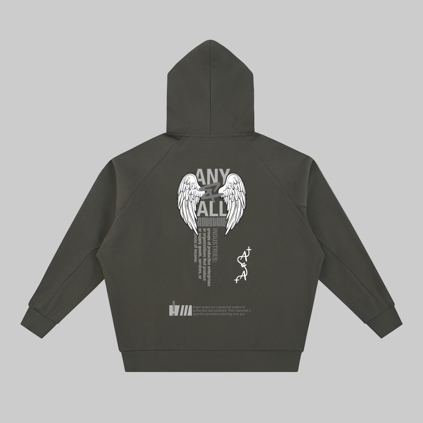 Dolman Sleeve Zip-Through Fleece Hoodie