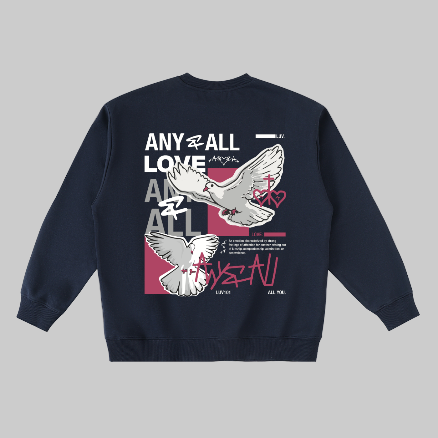 Oversized Crewneck Taped Sweatshirt