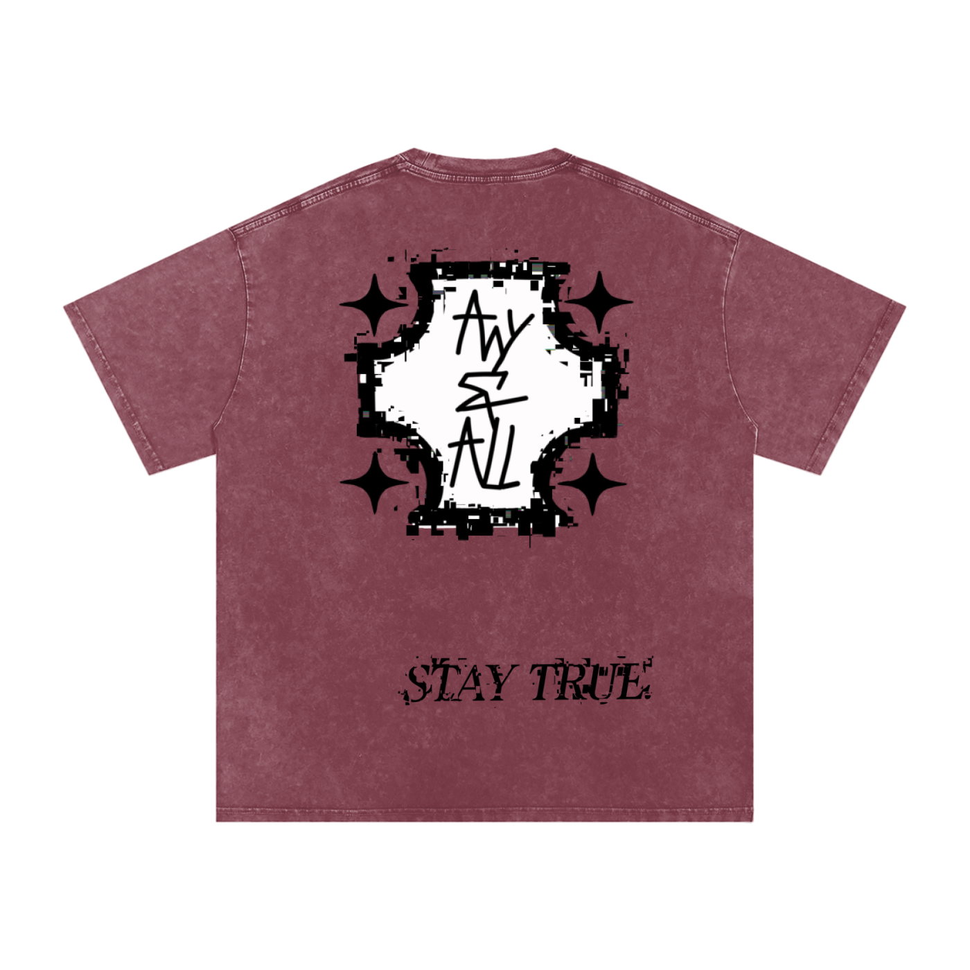 Snow Washed Oversized Cotton T-Shirt
