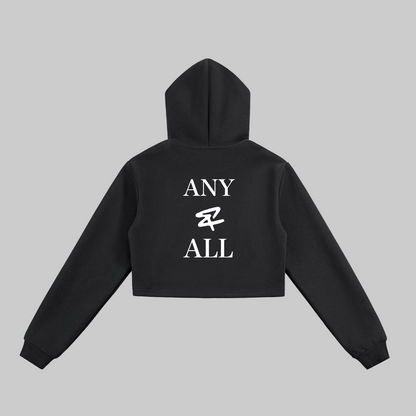 Essential Cropped Zip-Up Hoodie