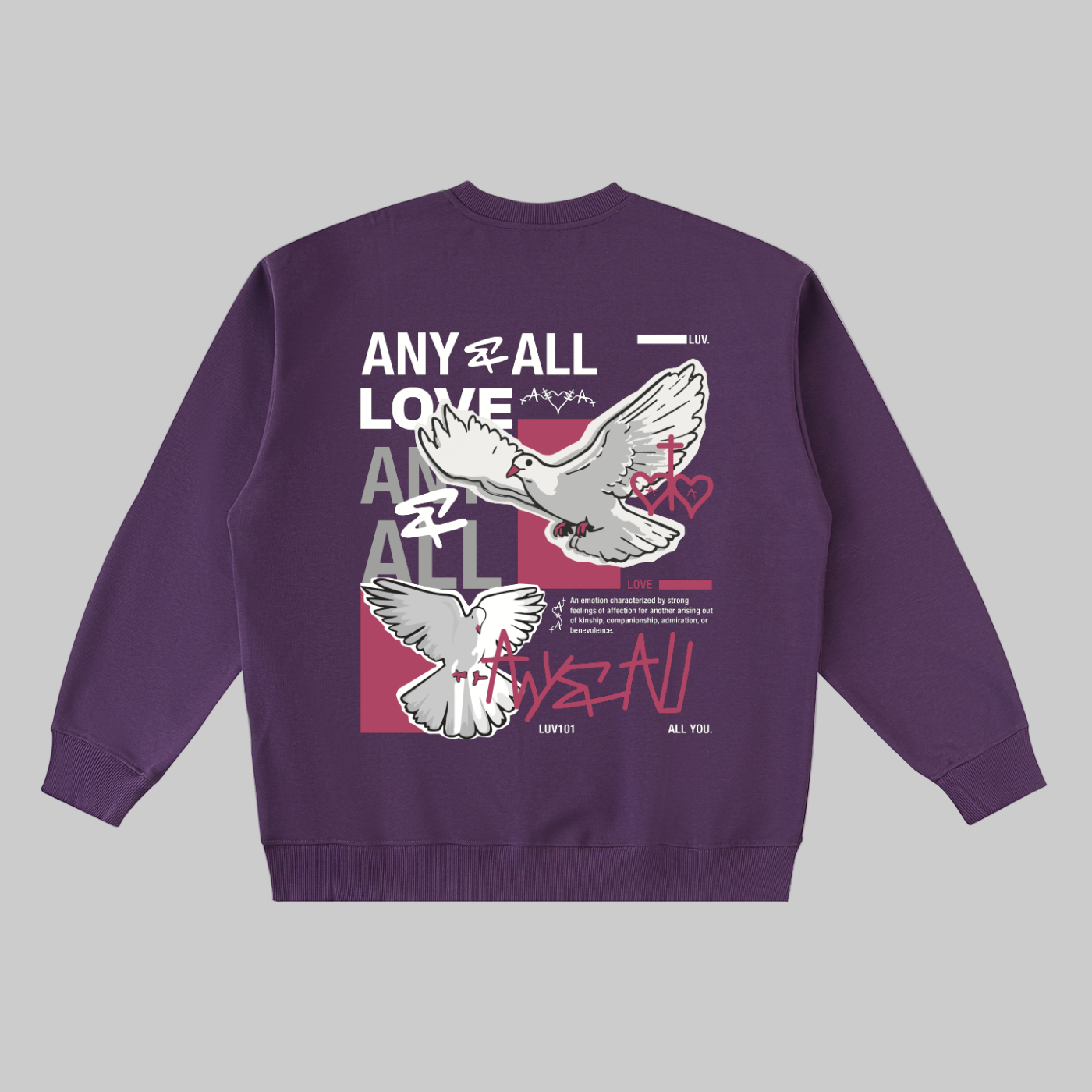 Oversized Crewneck Taped Sweatshirt