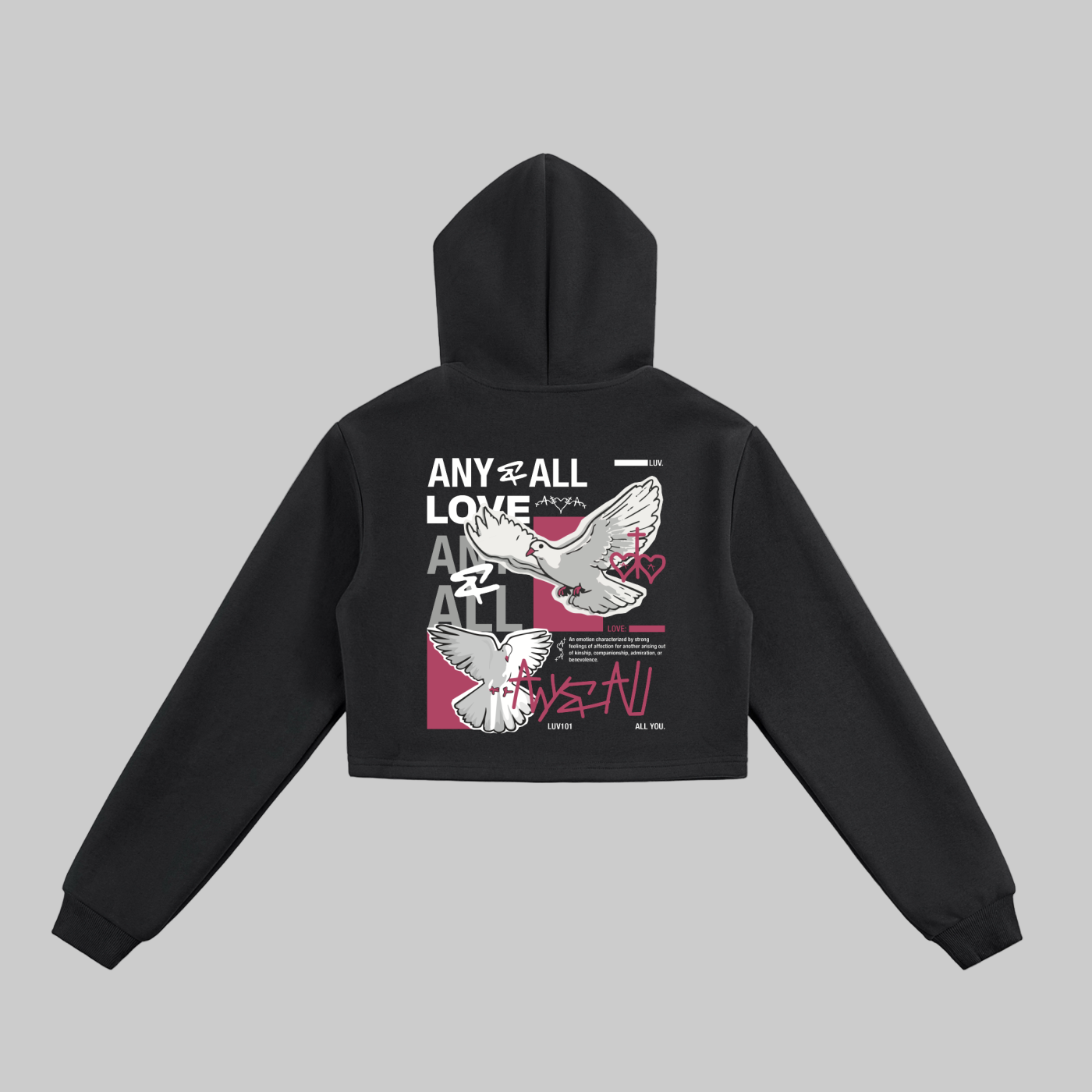 Essential Cropped Zip-Up Hoodie