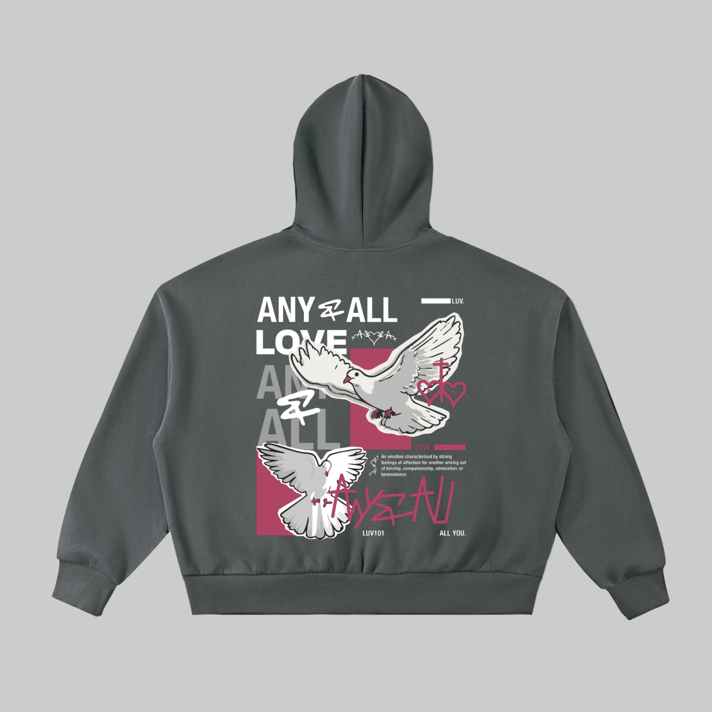 Fleeced Full-Zip Boxy Hoodie