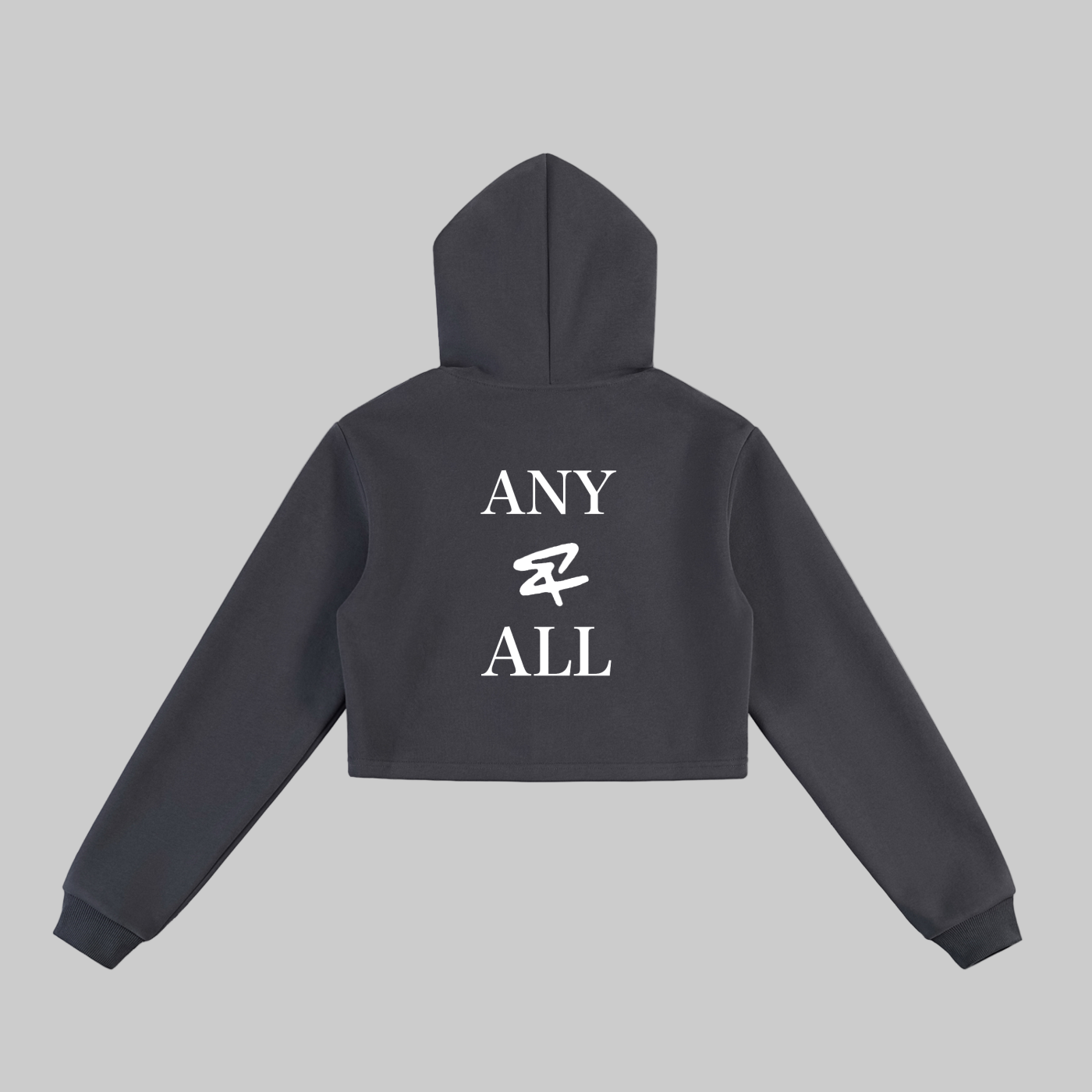 Essential Cropped Zip-Up Hoodie