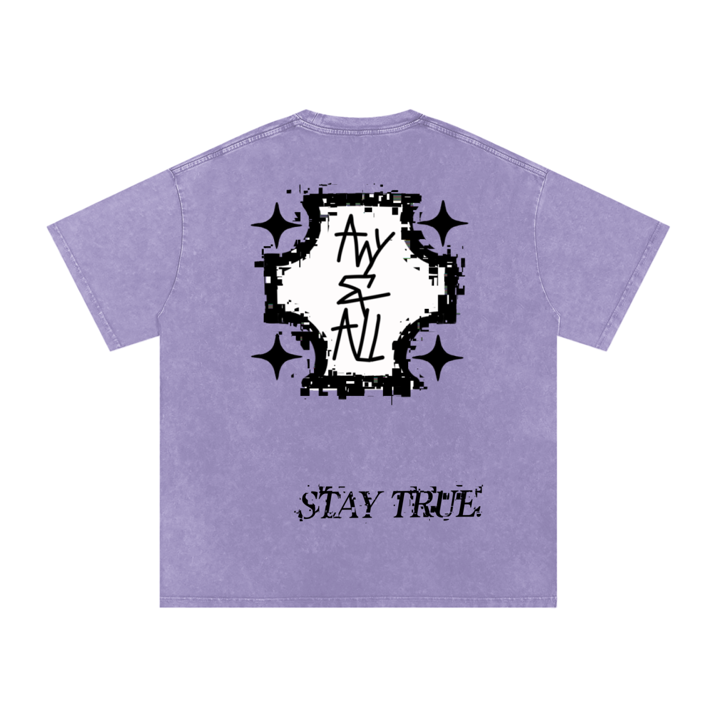 Snow Washed Oversized Cotton T-Shirt