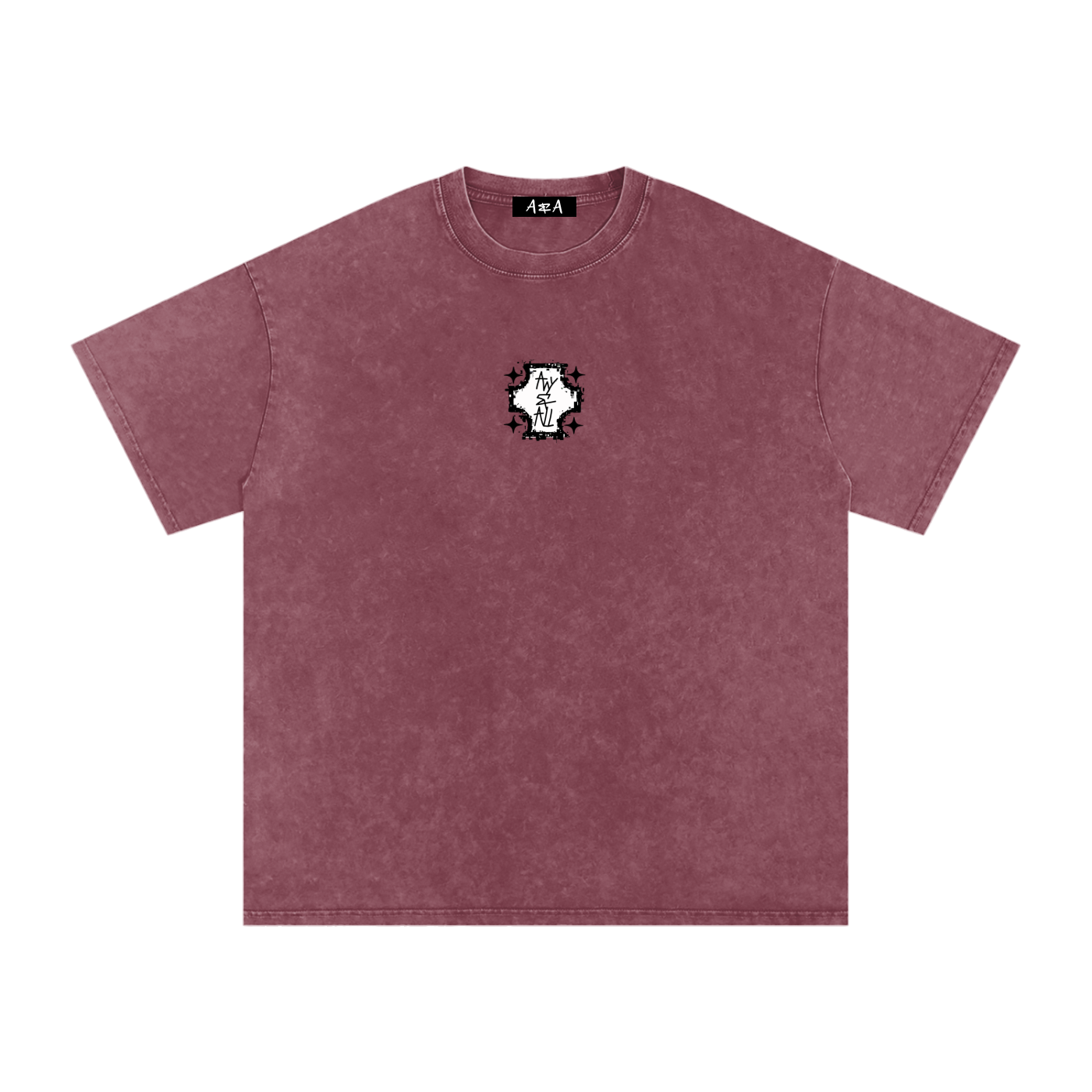 Snow Washed Oversized Cotton T-Shirt
