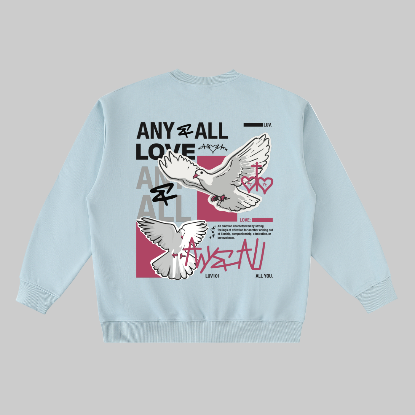 Oversized Crewneck Taped Sweatshirt