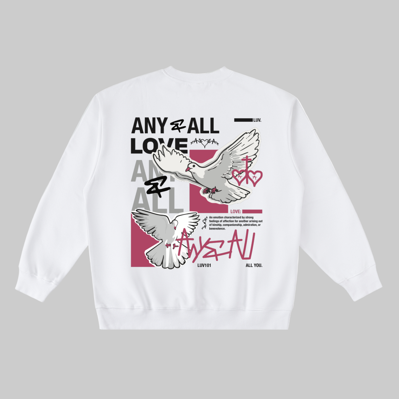 Oversized Crewneck Taped Sweatshirt