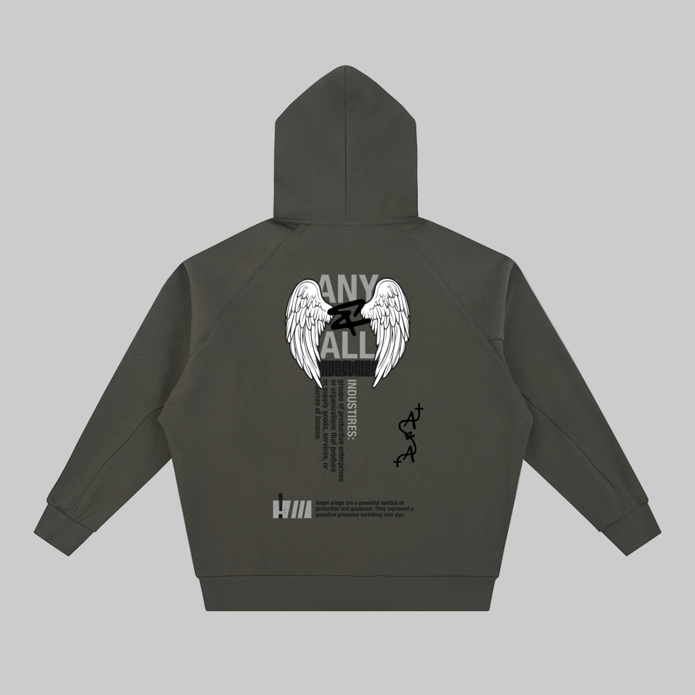 Dolman Sleeve Zip-Through Fleece  Hoodie