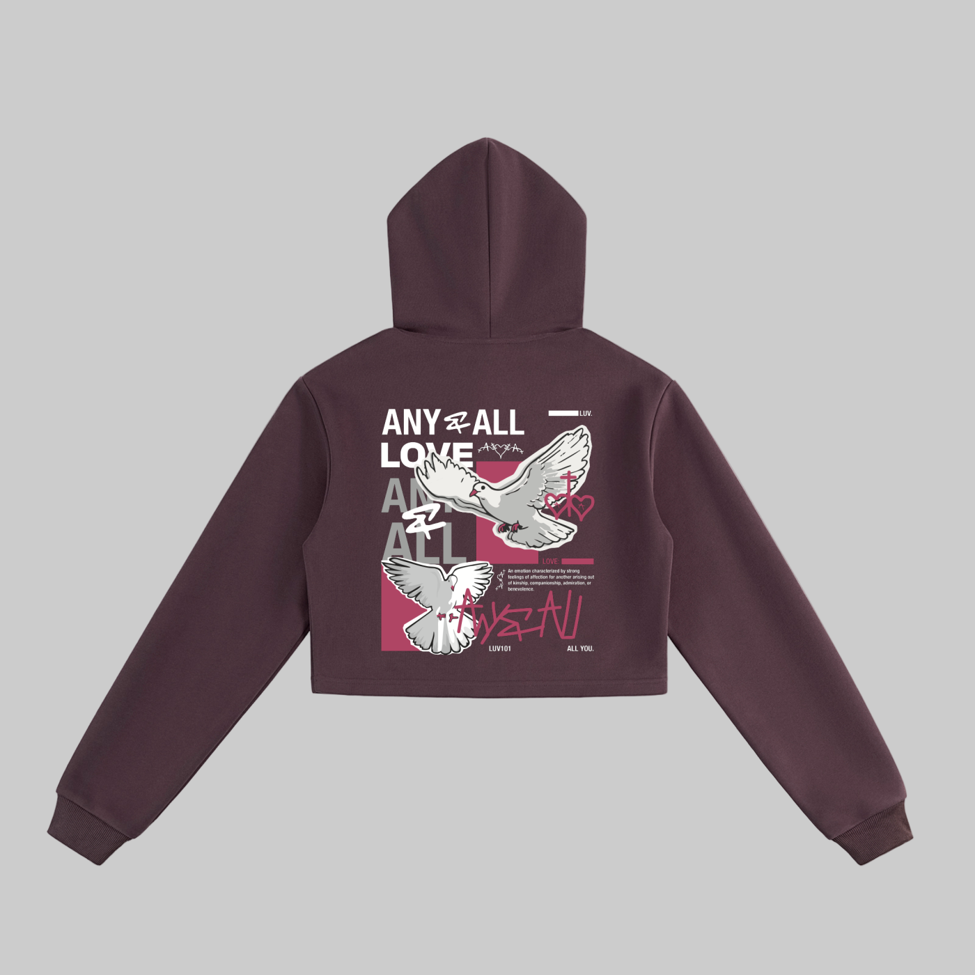 Essential Cropped Zip-Up Hoodie