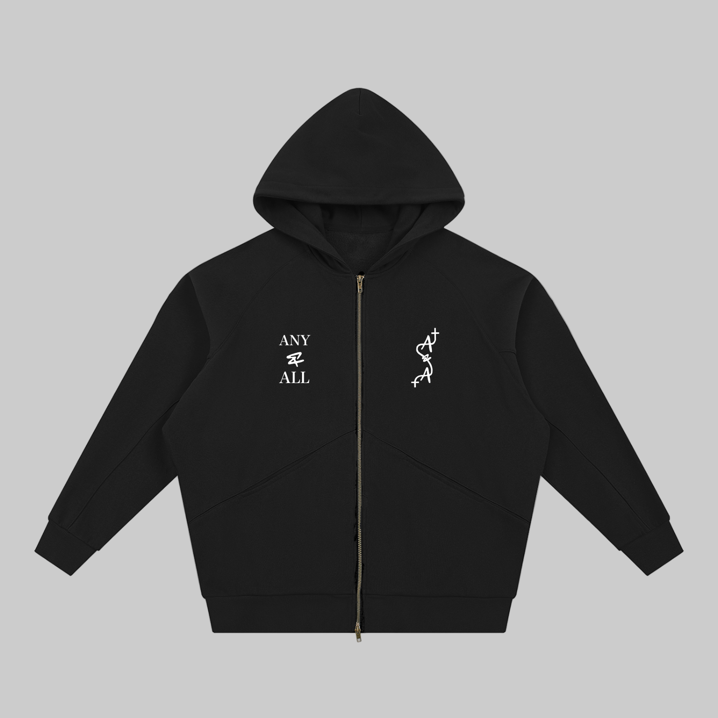 Dolman Sleeve Zip-Through Fleece  Hoodie