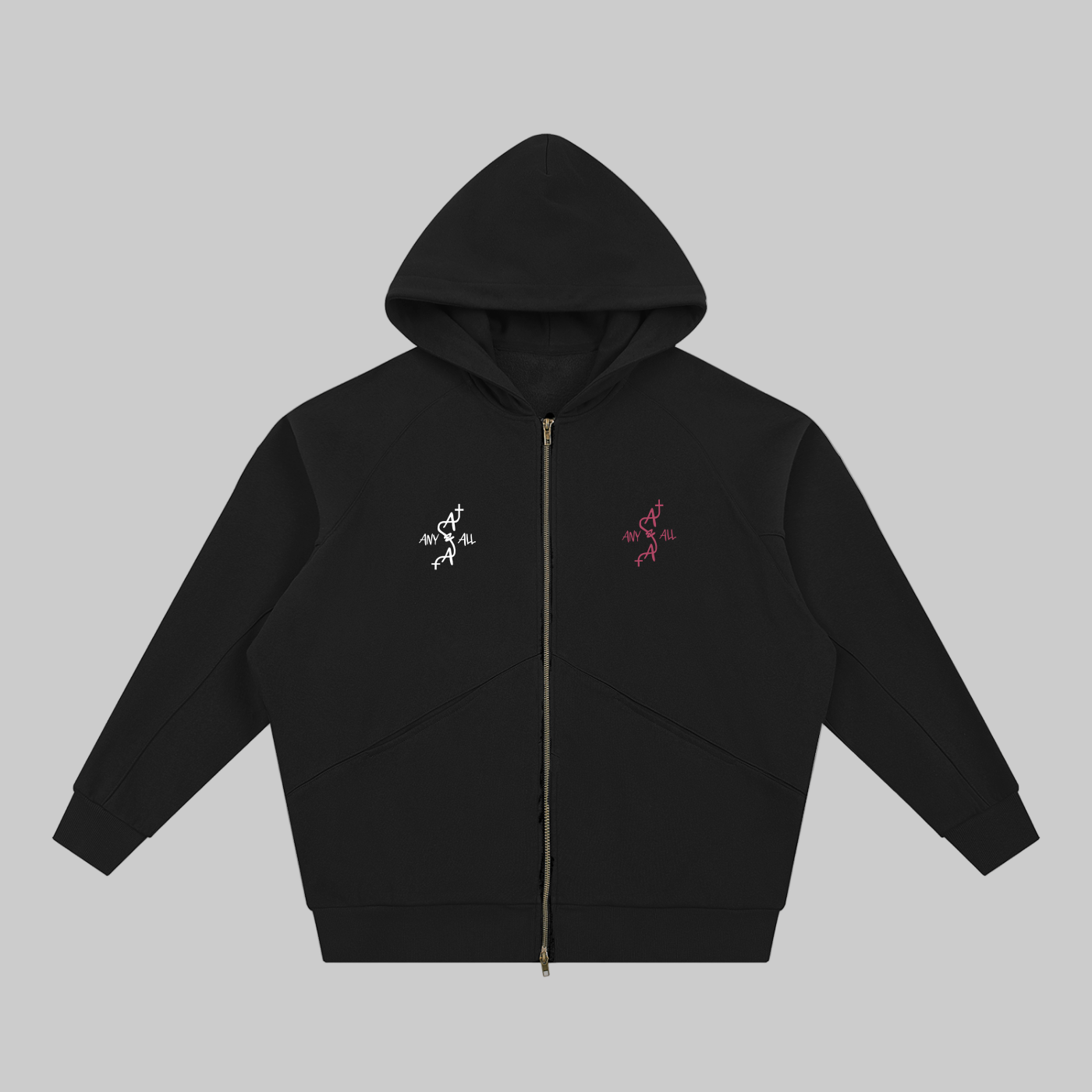 Dolman Sleeve Zip-Through Fleece  Hoodie