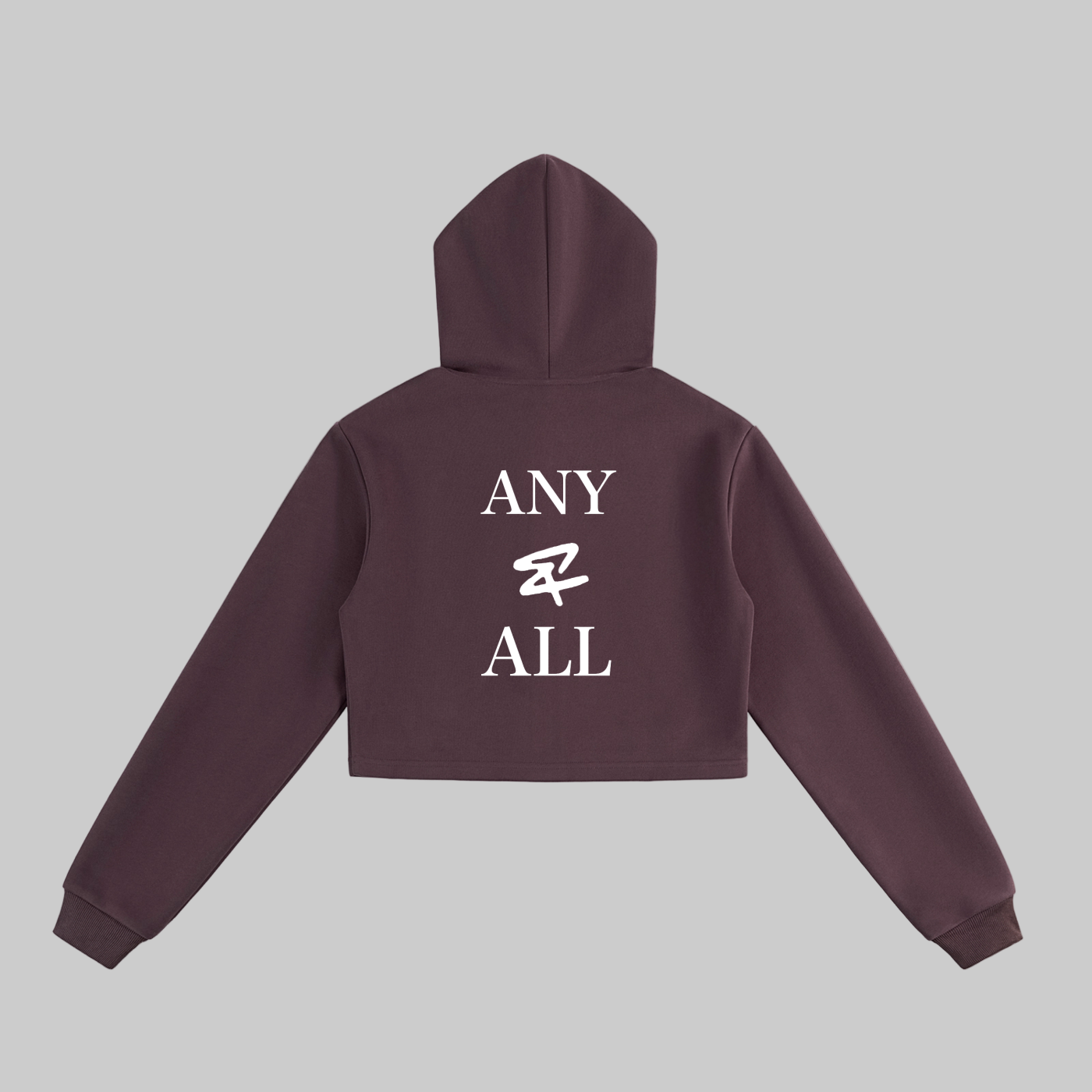 Essential Cropped Zip-Up Hoodie