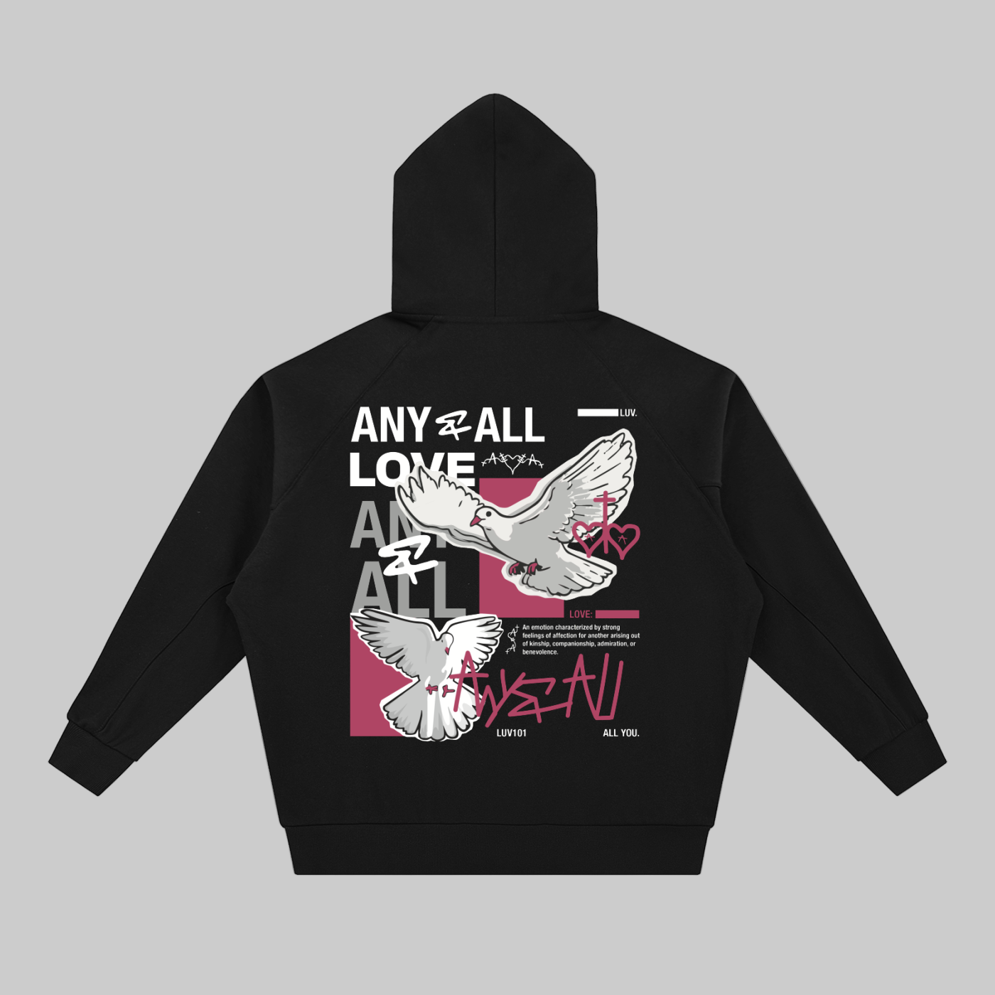 Dolman Sleeve Zip-Through Fleece  Hoodie