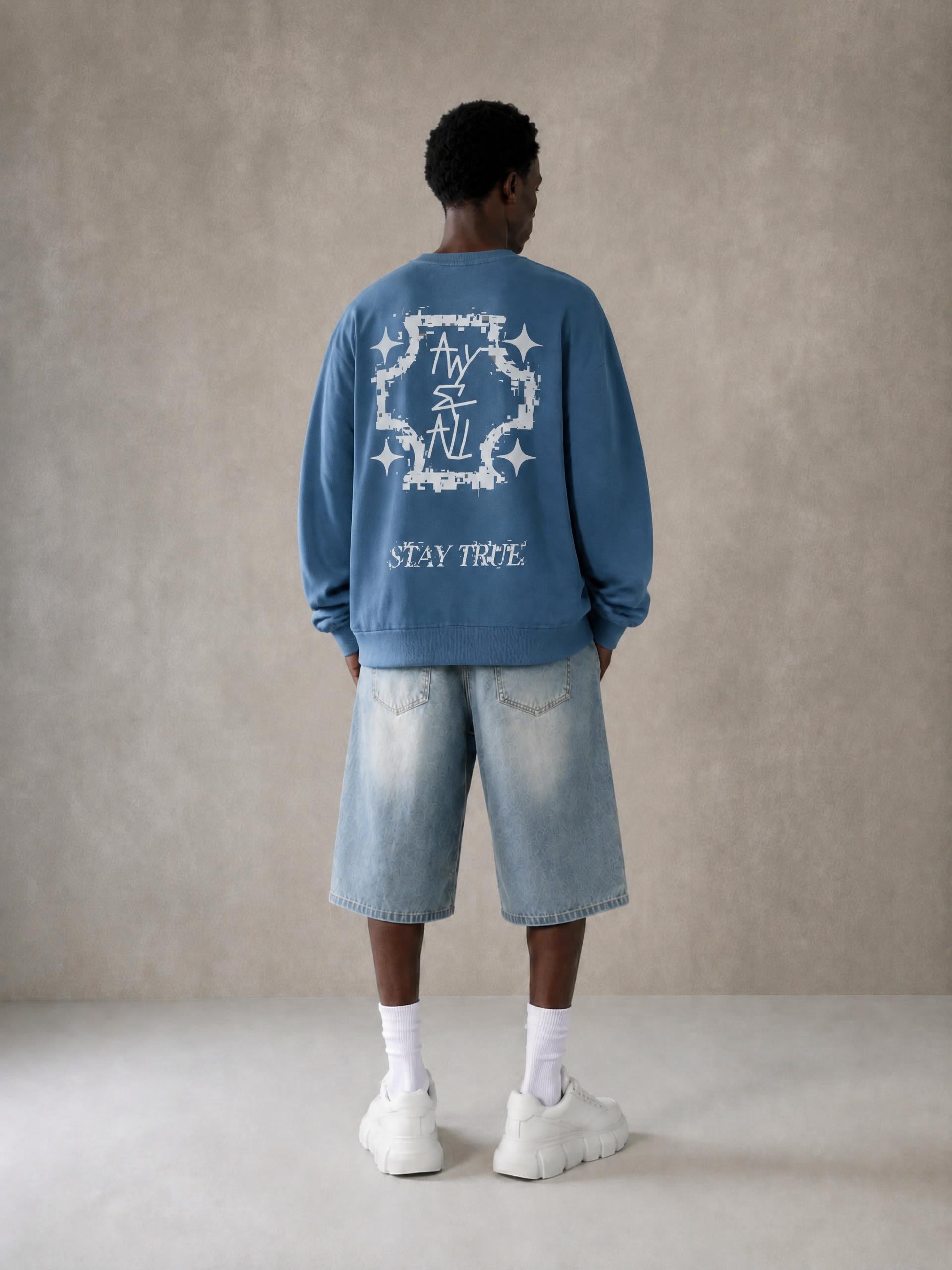 Sunfade Drop-Shoulder Cotton Sweatshirt