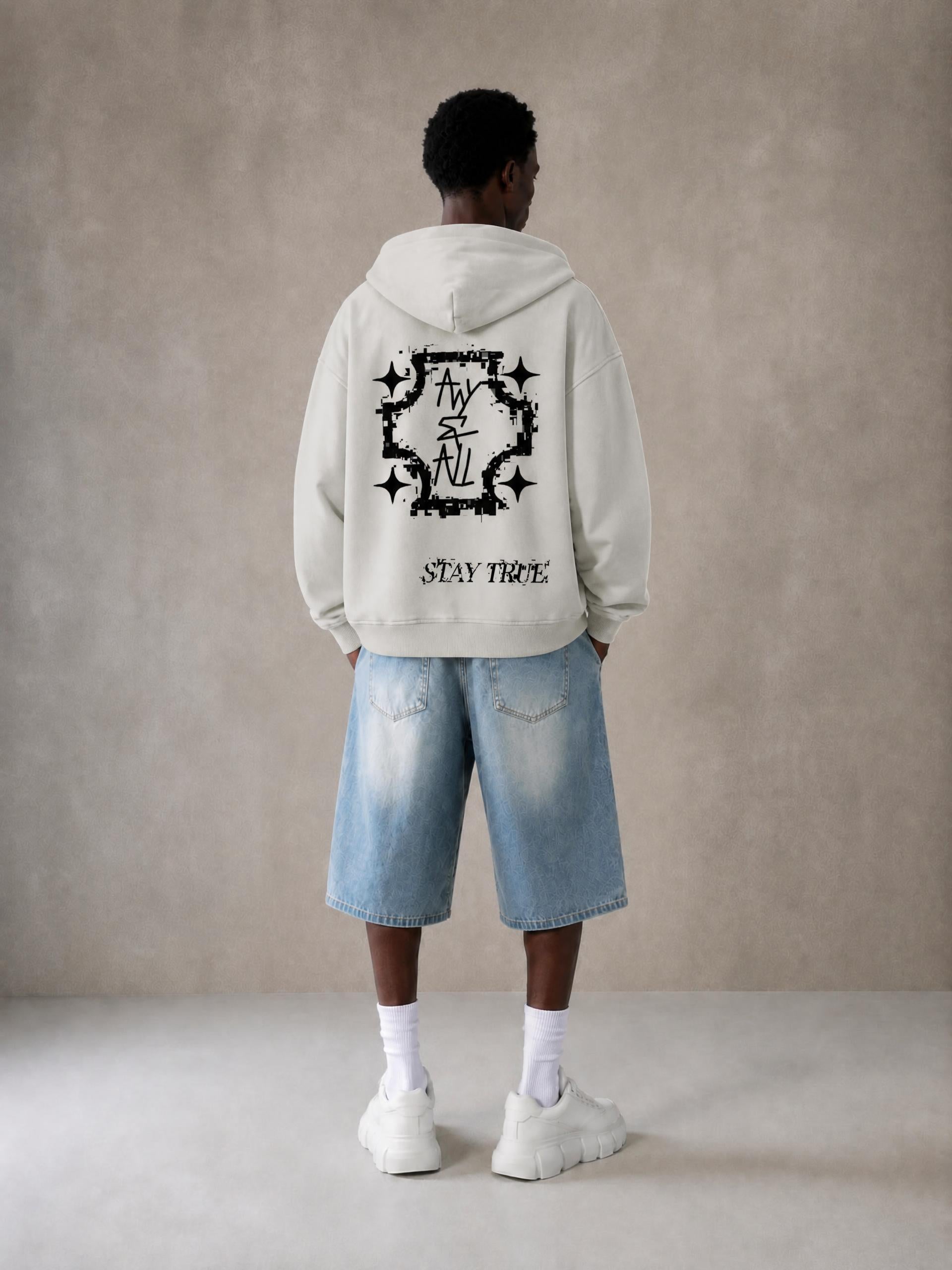 Zip-Through Boxy Fleece Hoodie